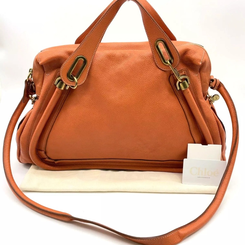 Beautiful Large Chloe Paraty bag in orange! Comes with dust bag and card